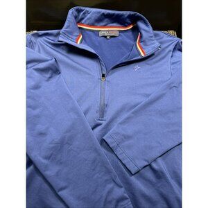 LOHLA Sport Los Angeles Long Sleeve Quarter Zip Size XL Navy Blue Solid Print